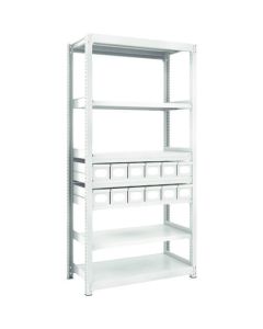 M2 type Medium/Light-Duty Shelving c/w Steel Drawer
