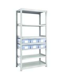 M2 type Medium/Light-Duty Shelving c/w Plastic Drawer