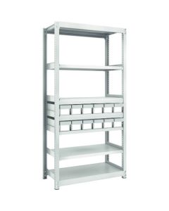 M2 type Medium/Light-Duty Shelving c/w Plastic Drawer