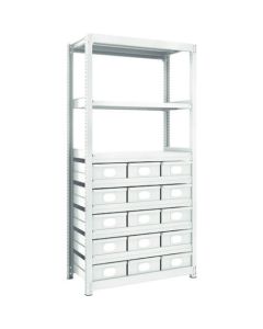 M2 type Medium/Light-Duty Shelving c/w Steel Drawer