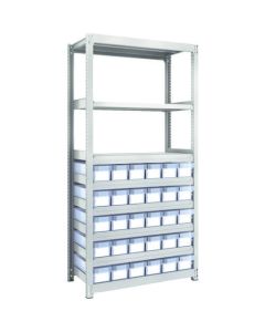 M2 type Medium/Light-Duty Shelving c/w Plastic Drawer