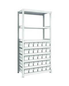 M2 type Medium/Light-Duty Shelving c/w Plastic Drawer