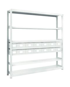 M2 type Medium/Light-Duty Shelving c/w Steel Drawer