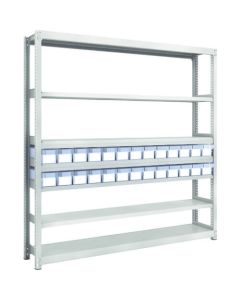 M2 type Medium/Light-Duty Shelving c/w Plastic Drawer