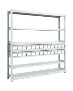 M2 type Medium/Light-Duty Shelving c/w Plastic Drawer
