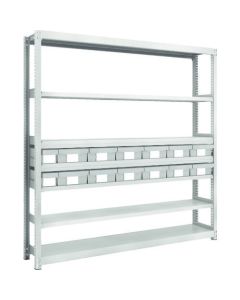 M2 type Medium/Light-Duty Shelving c/w Plastic Drawer