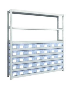 M2 type Medium/Light-Duty Shelving c/w Plastic Drawer