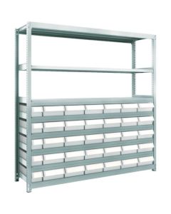 M2 type Medium/Light-Duty Shelving c/w Plastic Drawer