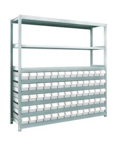 M2 type Medium/Light-Duty Shelving c/w Plastic Drawer