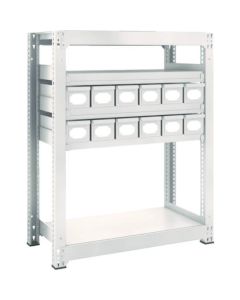 M3 type Medium-Duty Shelving c/w Steel Drawer