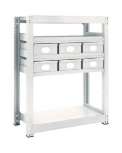 M3 type Medium-Duty Shelving c/w Steel Drawer