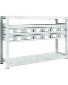 ชั้นวางน้ำหนักปานกลางชนิด M3 H1200 เรซิ่น NG พร้อมลิ้นชัก เล็ก x 2 ใหญ่ x 12