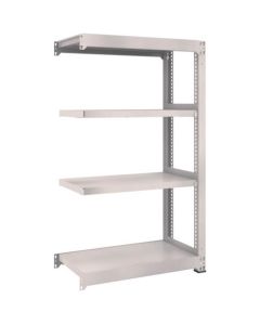 ชั้นวางขนาดกลางแบบ M3 H1500 แบบเชื่อมต่อ W D1121 4 ขั้น นีโอเกรย์