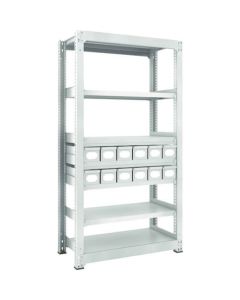M3 type Medium-Duty Shelving c/w Steel Drawer