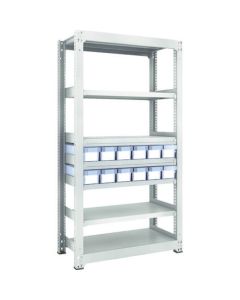 M3 type Medium-Duty Shelving c/w Plastic Drawer