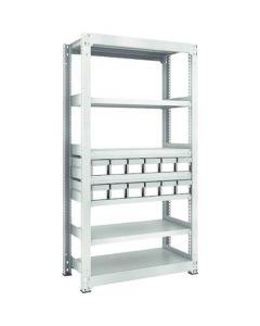 M3 type Medium-Duty Shelving c/w Plastic Drawer