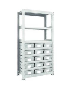 M3 type Medium-Duty Shelving c/w Plastic Drawer