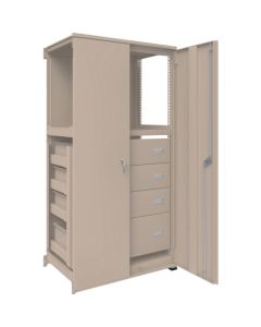 M3type Medium-Duty Boltless Closed Shelving(Weight Capacity:300kg per Shelf)