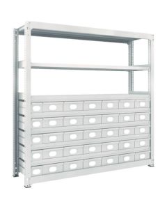M3 type Medium-Duty Shelving c/w Steel Drawer