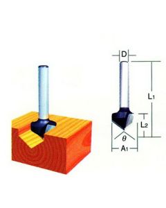 ดอกเร้าเตอร์VGROOVING BIT 20E