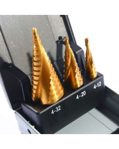 ชุดดอก STEP DRILL 3 ดอก/ชุด ร่องตรง TI-N
