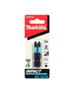 E-08763 ดอกไขควง PH2X50 BLACK (2PCS/PAC)
