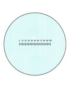 Glass Scale สำหรับกล้องจุลทรรศน์ Dia. 19 mm 10/100 mm Scale