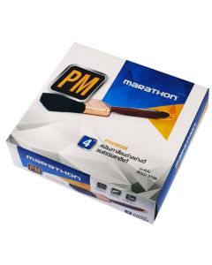PM แปรงขนดำ ด้ามน้ำเงิน 4" (12PCS/BOX)