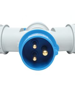 IP44 เพาเวอร์ปลั๊ก 3 ทาง 16A 2P+E 220V