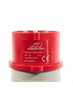 IP44 ปลั๊กตัวผู้ 16A/4P/380V/6H