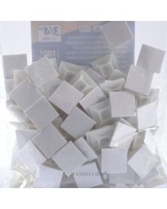 HW-3A แป้นกาว ขาว 19 MM.(100PCS/PA)