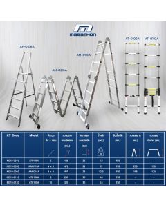 AM-0216A บันไดเอนกประสงค์ มิเนียม ข้อใหญ