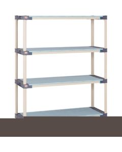 Metro Max 4 Solid Shelf & Epoxy Coated Steel Post 1215x540x1581 4Shelves 1อัน