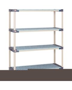 Metro Max 4 Grid Shelf & Polymer Post 1215x540x1378 4Shelves 1อัน
