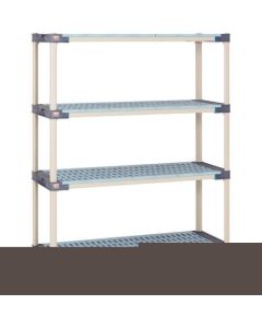 Metro Max 4 Grid Shelf & Polymer Post 605x620x1378 4Shelves 1อัน