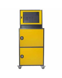 ตู้คอมพิวเตอร์เหล็ก 2 ประตู 687 x 612 x 1689 Gray / Yellow