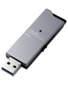 หน่วยความจำ USB 3.0 ความเร็วสูง (แบบสไลด์) 64GB สีดำ
