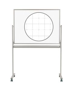 Mobile Porcelain Enamel Magnetic White board with Non-grid/Grid board(Double-sided)  อันละ 1 อัน
