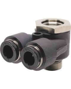 Main Block Outlet port Double Push-in Banjo