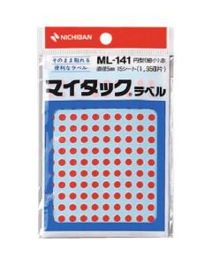 ฉลาก Mitac (ฉลากสี) ML-1411 วงกลมสีแดง 5 มม