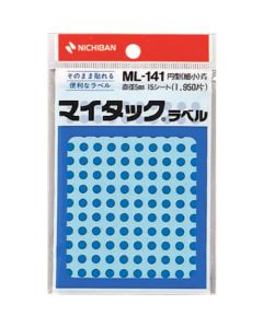 ป้ายชื่อมิแทค (ป้ายสี) ML-1414 วงกลมสีน้ำเงิน 5 มม