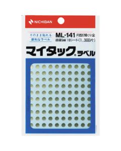 ป้ายชื่อ Mitac (ป้ายสี) ML-1419 กลมทอง 5 มม