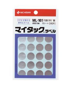 ฉลาก Mitac (ฉลากสี) ML-161 กลม สีเงิน 16 มม
