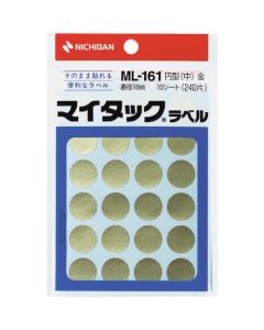 ป้ายชื่อ Mitac (ป้ายสี) ML-161 กลมทอง 16 มม