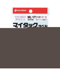 ป้ายชื่อมิแทค (ป้ายสี) ML-171 วงกลมขาว 20 มม