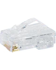ประเภท 5E ปลั๊กโมดูลาร์สายเคเบิลเส้นผ่านศูนย์กลางเล็ก AWG28 สายเดี่ยว/สายตีเกลียว 100 ชิ้น MP528-C