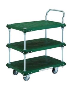 MP Resin 3 Flat Shelf Cart w/1 Handle 1อัน
