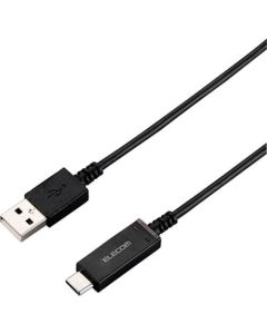 Smartphone cable/USB2.0/(C-A)/Certified/Temperature sensor/0.7m/Black 1อัน