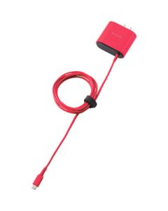 เครื่องชาร์จ AC (รวมสาย Type-C/2.4A) 1.5 ม. สีแดง