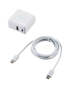 เครื่องชาร์จ AC (3.6A/Type-C+พอร์ต USB/พร้อมสาย CC)